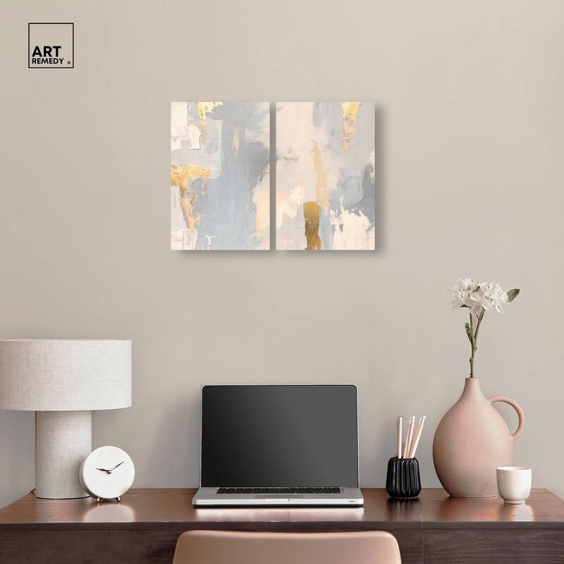 Gilded Driftwood II Canvas Set of 2 by Art Remedy, Gallery Wrapped