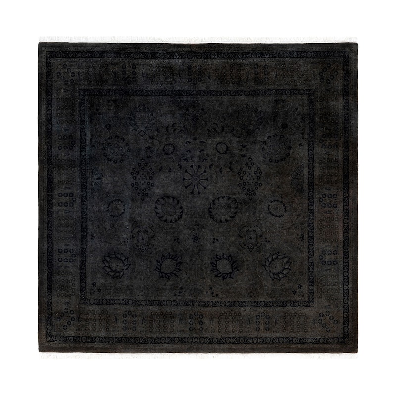 Overdyed One-of-a-Kind Hand-Knotted Area Rug - Black - 6' 0" x 6' 1"