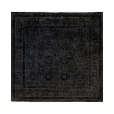 Overdyed One-of-a-Kind Hand-Knotted Area Rug - Black - 6' 0" x 6' 1"