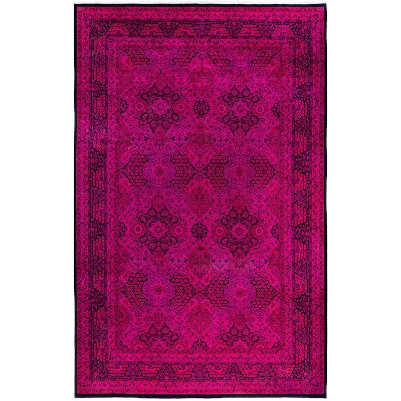Overdyed One-of-a-Kind Hand-Knotted Area Rug - Pink - 10' 1" x 15' 7"