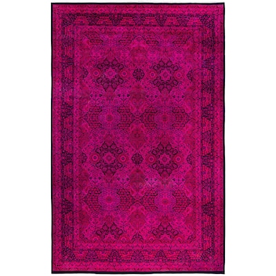 Overdyed One-of-a-Kind Hand-Knotted Area Rug - Pink - 10' 1" x 15' 7"