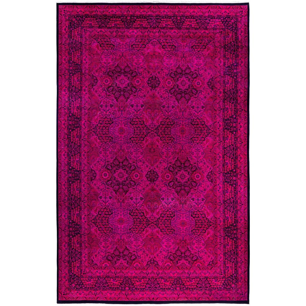 Overdyed One-of-a-Kind Hand-Knotted Area Rug - Pink - 10' 1" x 15' 7"