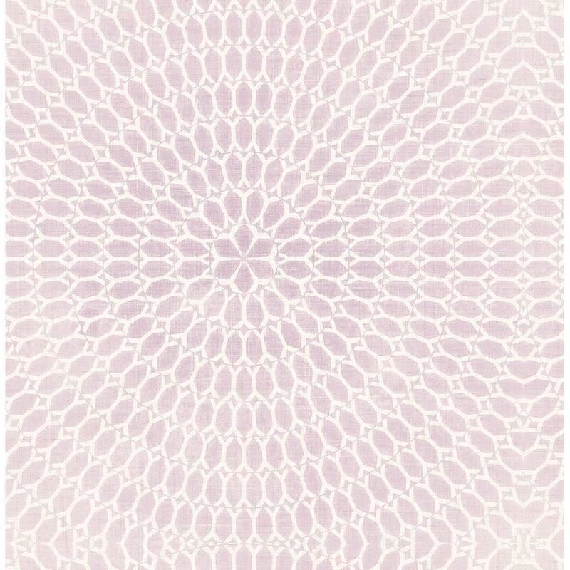 Seabrook Designs Vivienne Starburst Unpasted Wallpaper - 20.5 in W x 33 ft. L - Metallic Grape