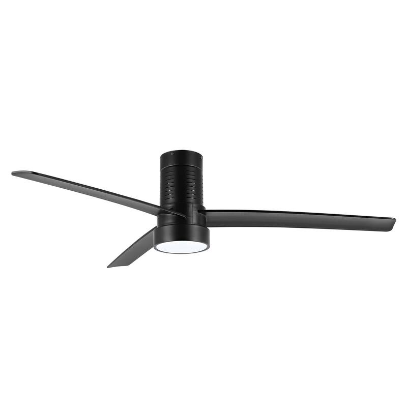 SAFAVIEH Lighting Tifanie Led Ceiling Fan - 52 In. W x 52 In. D x 13 In. H - Black - 52Wx52Dx13H