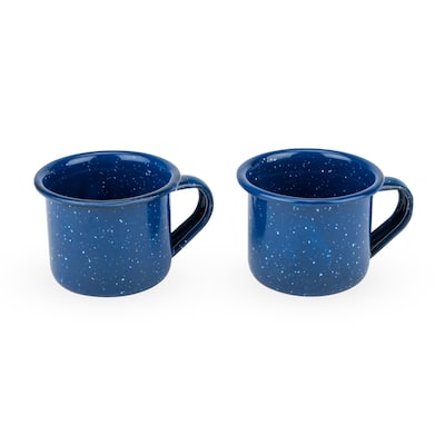 Blue Enamel Shot Glass Set by Foster & Rye - 1.75" x 2.5"