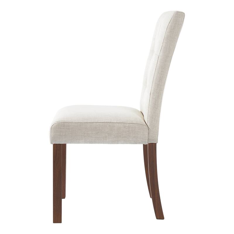 Fabric Dining Chairs Set of 4, Modern Dining Room Chairs w/ Wood Legs