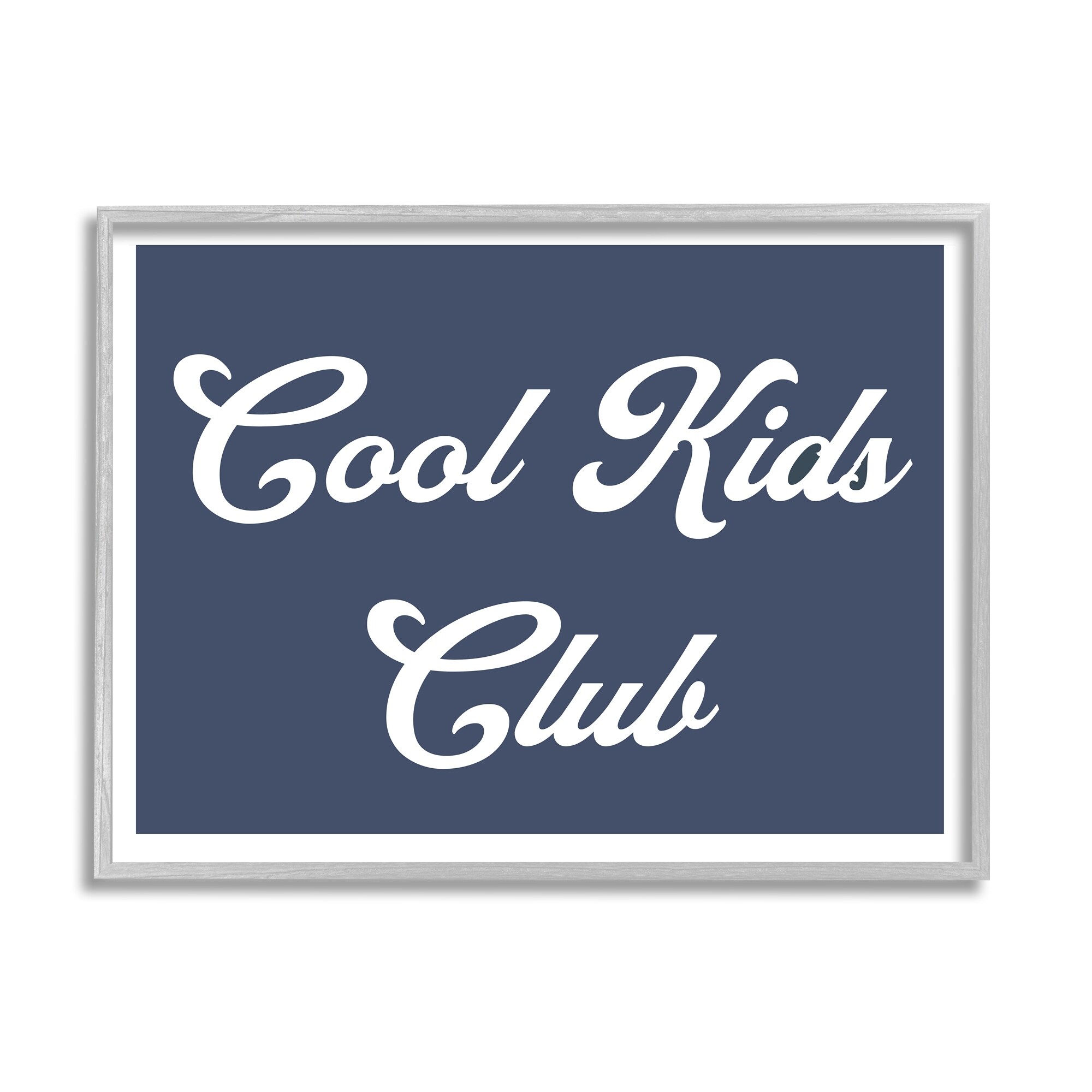 Stupell Cool Kids Club Blue Phrase Framed Giclee Art by Lil' Rue