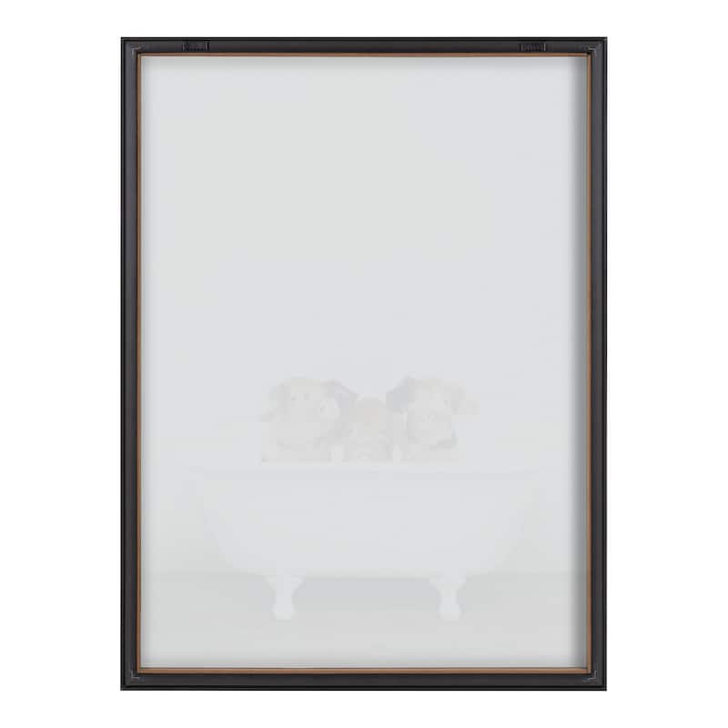 Kate and Laurel Blake Pigs in Bathtub Printed Glass by Amy Peterson