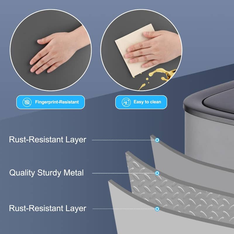 Automatic Trash Can with Lid,14.5 Gallon Smart Trash Can