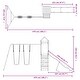 preview thumbnail 14 of 18, vidaXL Swing Set Outdoor Backyard Wooden Playground Equipment for Kids Age 3-8