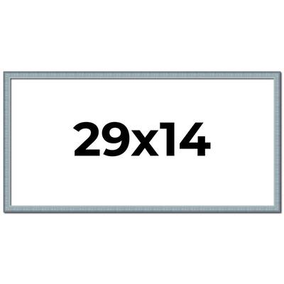 29x14 Frame Rustic Sky Blue Solid Wood Picture Frame | 0.75 Inch
