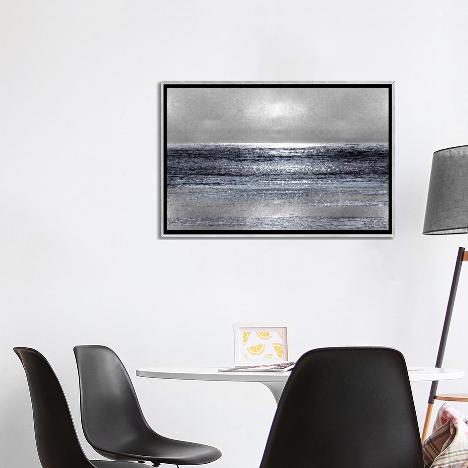 Michelle Matthews Canvas Wall Decor Prints - Silver Seascape III ( scenic & landscapes > Ocean art) - 26x40 in