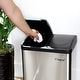preview thumbnail 7 of 5, 2 Section 15 Liter/ 4 Gallon Trash Step Bin in Matte Silver