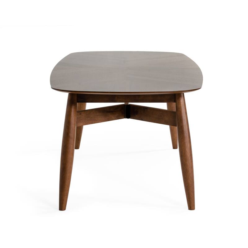 Modrest Ackley Modern Walnut Rectangular Dining Table
