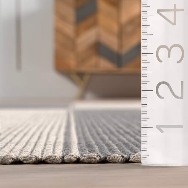 Boxelder Checked Cotton Area Rug