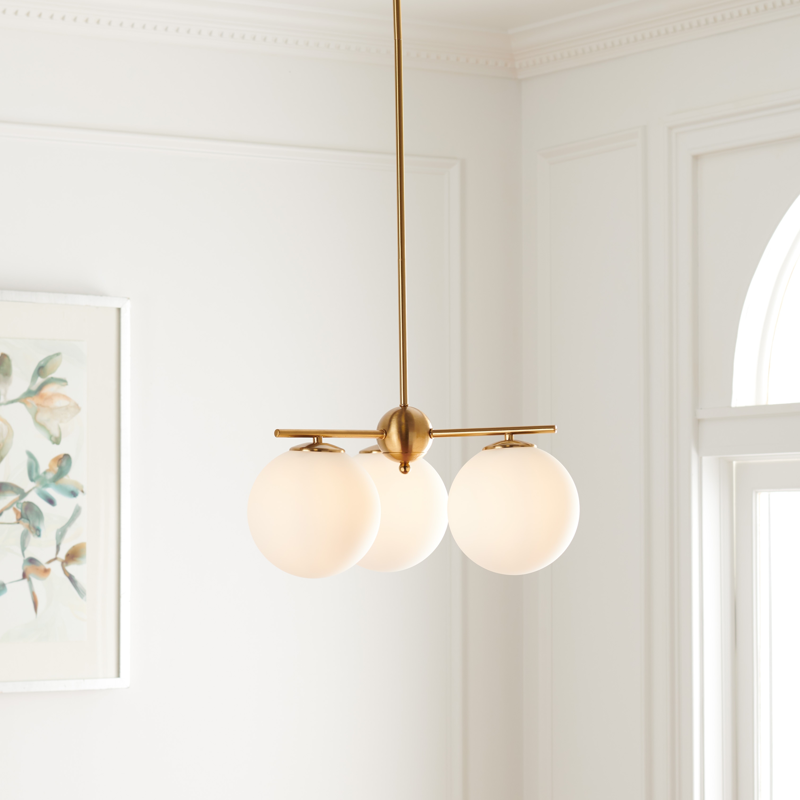 SAFAVIEH Lighting Rosena Chandelier - 18" W x 18" D x 10" H - Gold