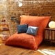 preview thumbnail 6 of 95, Jaxx 5.5' Huge Bean Bag Floor Pillow and Lounger for Adults - Microsuede Orange