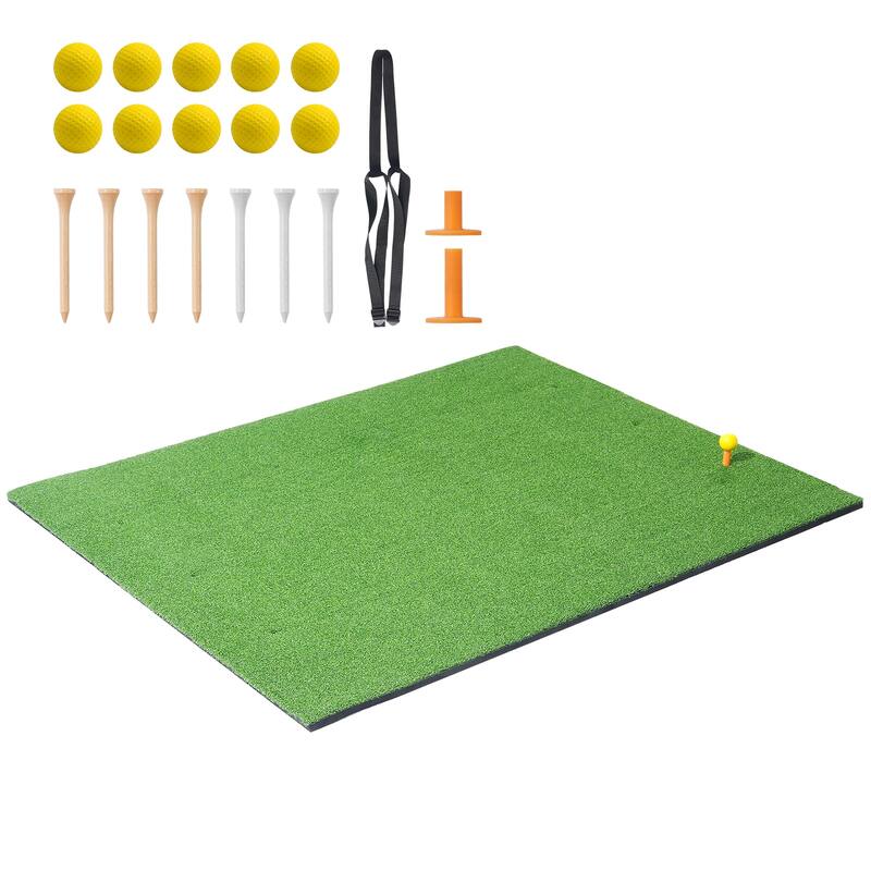 Golf Hitting Mat, Artificial Turf Golf Hitting Mat, Thickened Golf Hitting Training Aids, Golf Practice Hitting Mat - 5x4ft - 31 MM