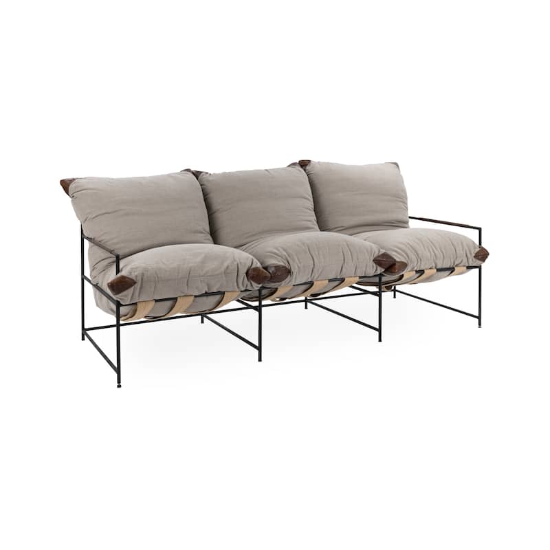 Classic Home Palermo Fabric and Iron Sofa