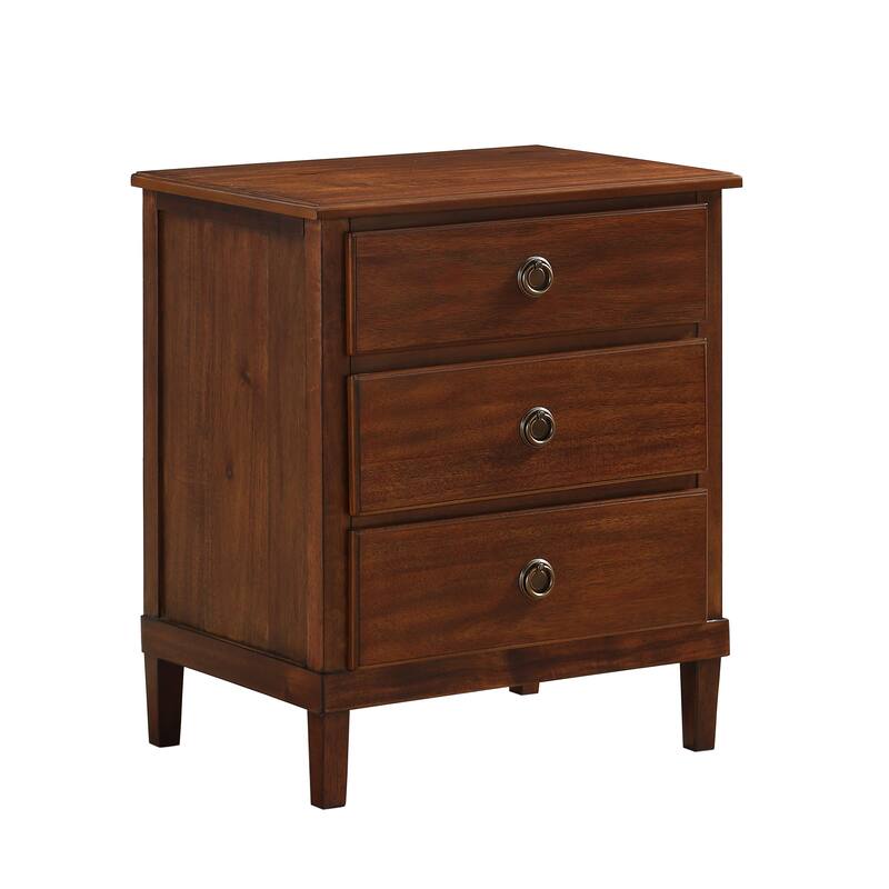 Canfield Brown 3-drawer Nightstand by Greyson Living - Brown