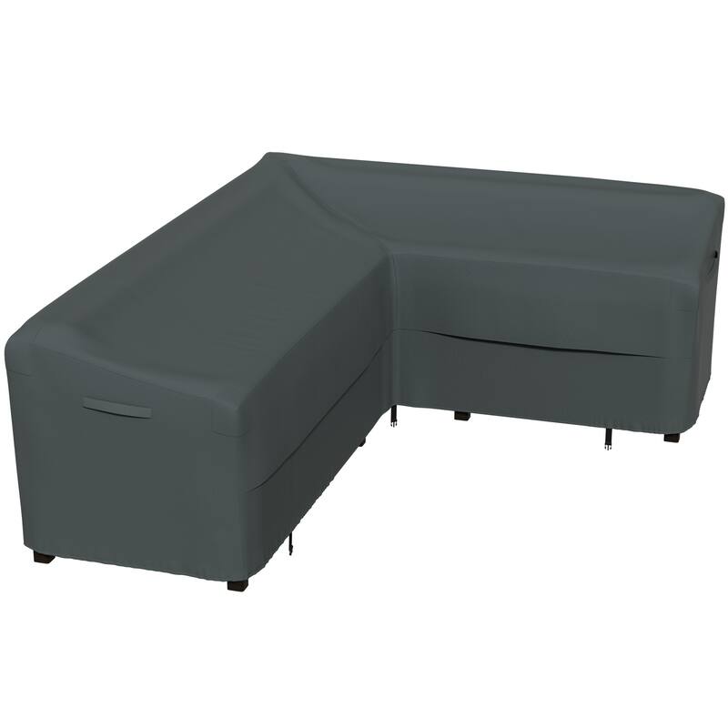 Patio Sectional Sofa Cover Waterproof Heavy Duty Rip Resistant - 104x83(L-Shaped-Right Facing)
