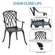 preview thumbnail 5 of 4, Yaheetech 3-Piece Patio Bistro Set, Cast Aluminum Bistro Table and 2 Chairs Set