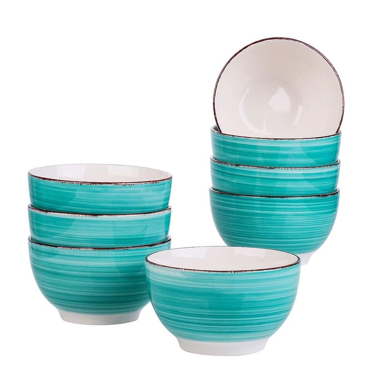 vancasso Bella 5.5 Inch Stoneware Large Serving Bowl Set,24Oz.
