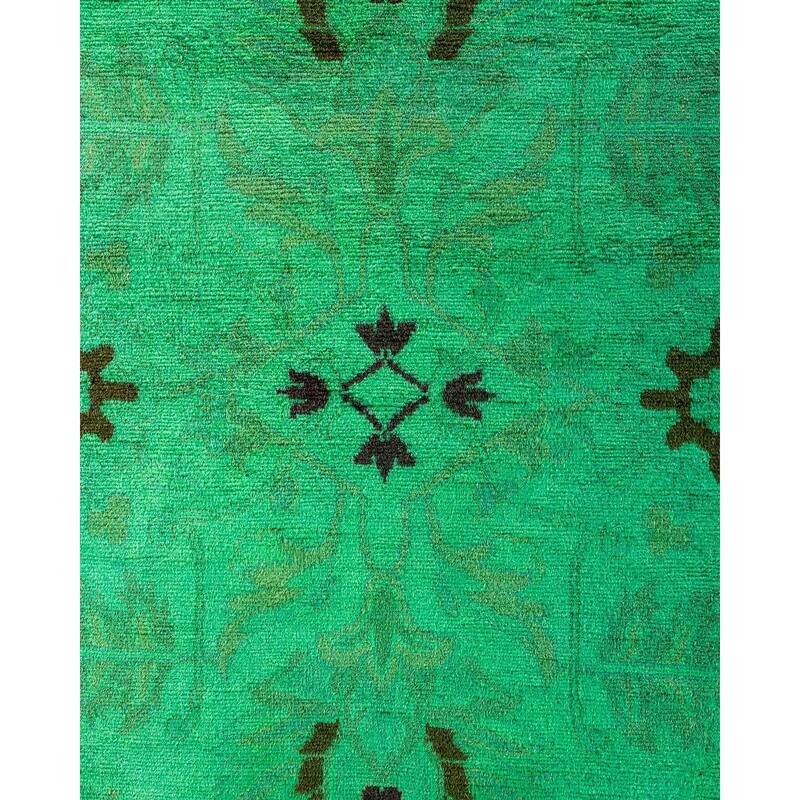 Contemporary Overdyed Wool Hand Knotted Runner - 2' 6" x 10' 2"