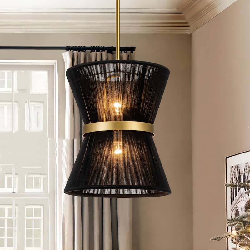 Modern Farmhouse Boho Chandelier for Dining Room in Gold or Black