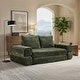 preview thumbnail 15 of 25, Modern Chenille Convertible Sofa Bed Queen Size Split Back Design Green