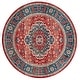 preview thumbnail 29 of 29, Lauren Ralph Lauren Chloe Traditional Medallion Rug Fringe 6'7" Round - Red/Navy - Round