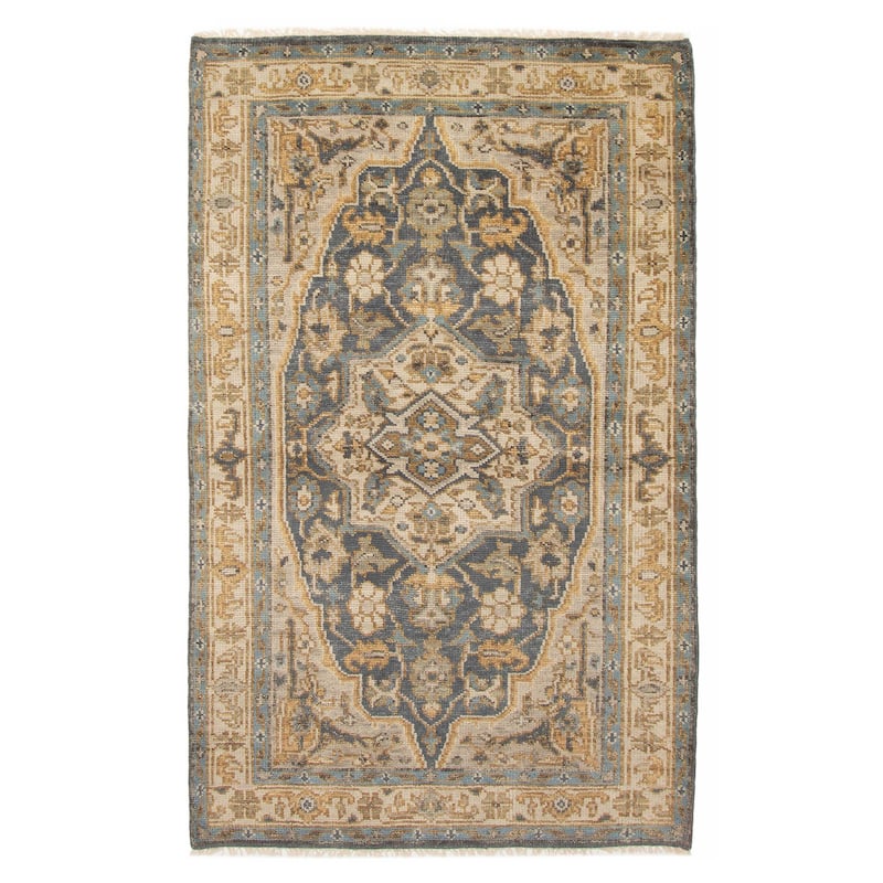 ECARPETGALLERY Hand-knotted Jules Serapi Navy Wool Rug - 5'0 x 8'1 - Navy - 5'0 x 8'1