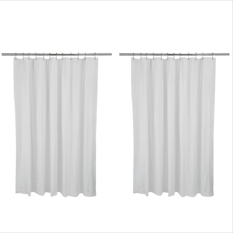 Bath Bliss 2 Pack Premium Shower Curtain Liner - White