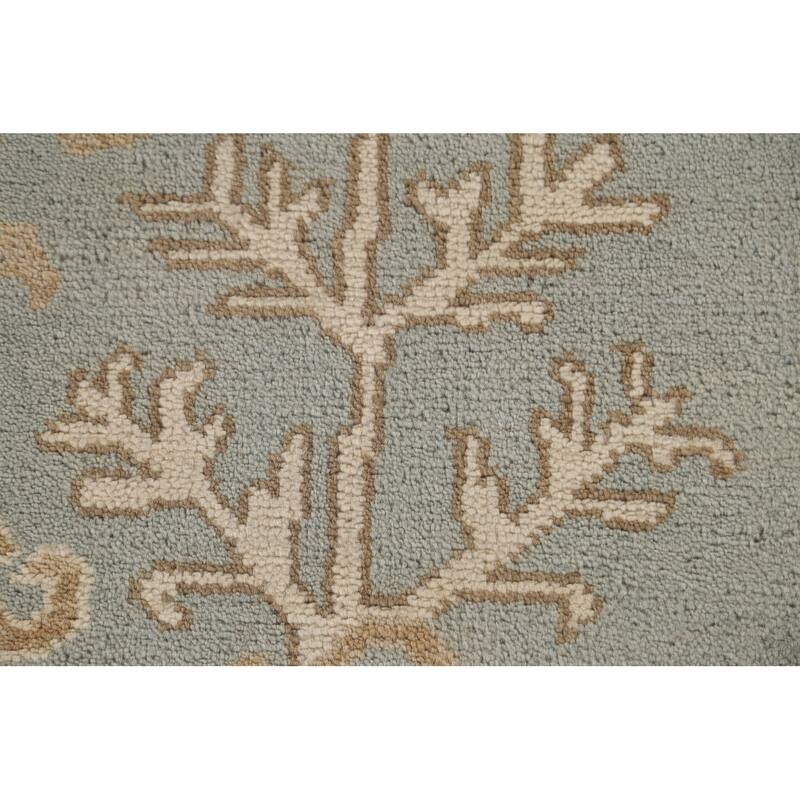 Earth Tone Oushak Indian Area Rug Handmade Wool Carpet - 9'3"x 11'10"