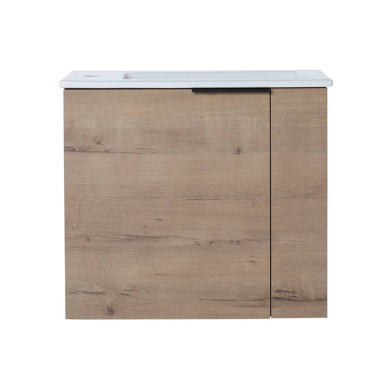 22 Inch Imitative Oak Bathroom Vanity with Sink - Imitative Oak