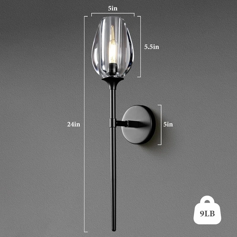 KAYLA Long tulip Wall Sconce