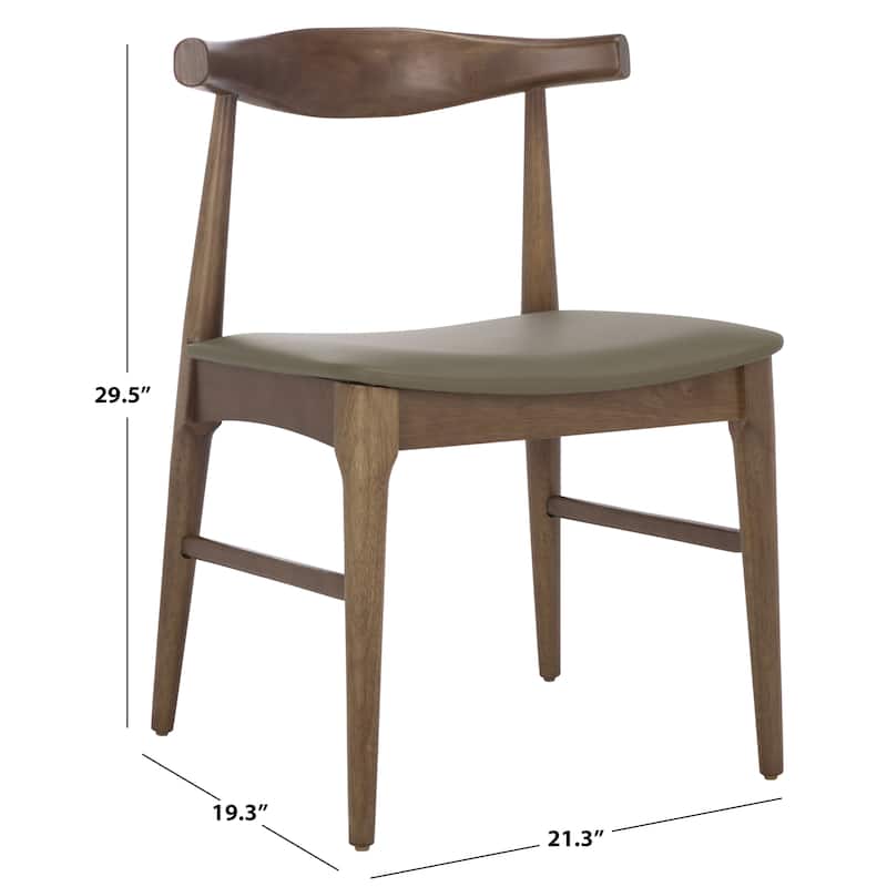 SAFAVIEH HOME Elbow Dining Chair (Set of 2) - 21"W x 19"D x 30"H