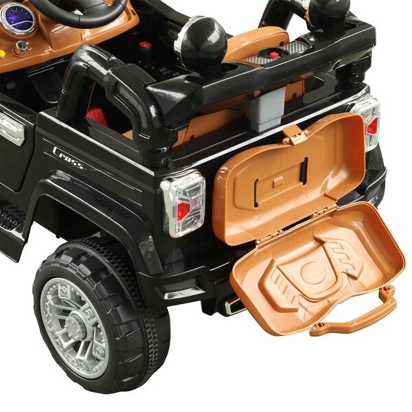 aosom 12v kids electric battery ride on toy off road car truck with remote control