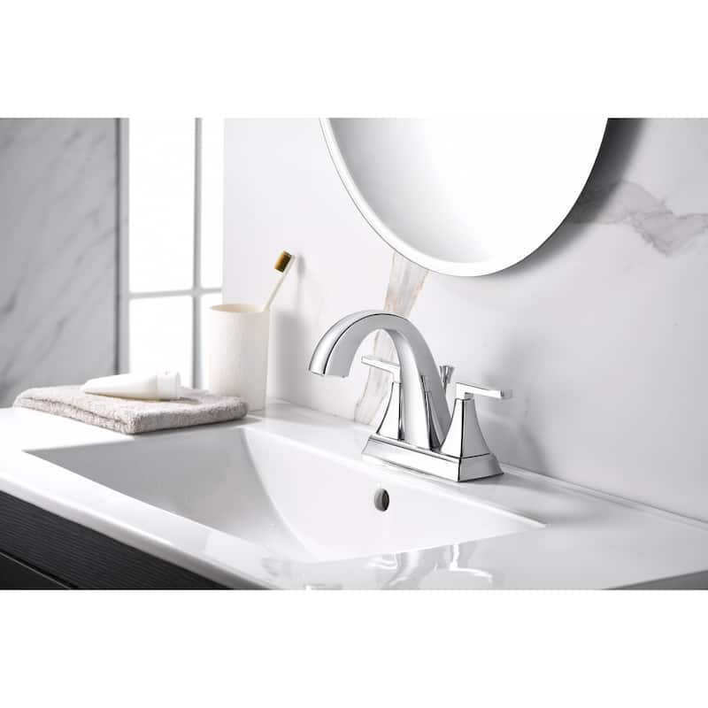 Ultra Faucets Lotto Collection Two-Handle 4" Centerset Lavatory Faucet - Chrome Polished UF46900