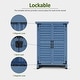 preview thumbnail 25 of 48, MCombo Small Outdoor Storage Cabinet Shed with Double Doors (24.6" x 18.3" x 38.2"), Wooden 0985