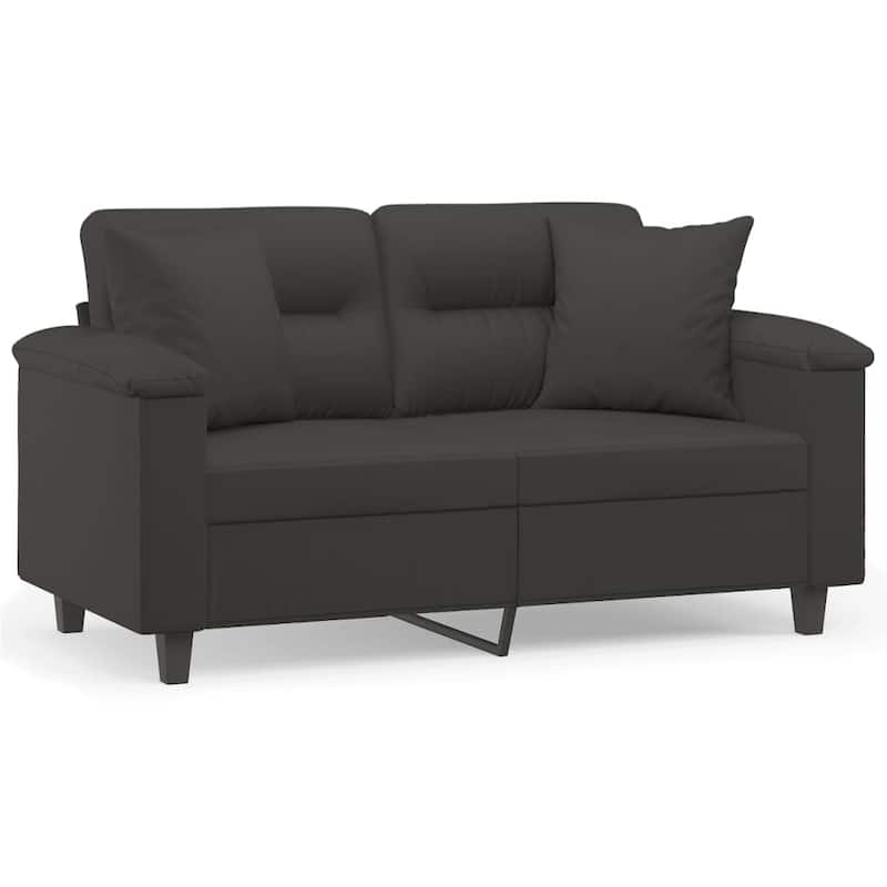 vidaXL Sofa Sectional Modern Couch with Pillows and Cushions Microfiber Fabric