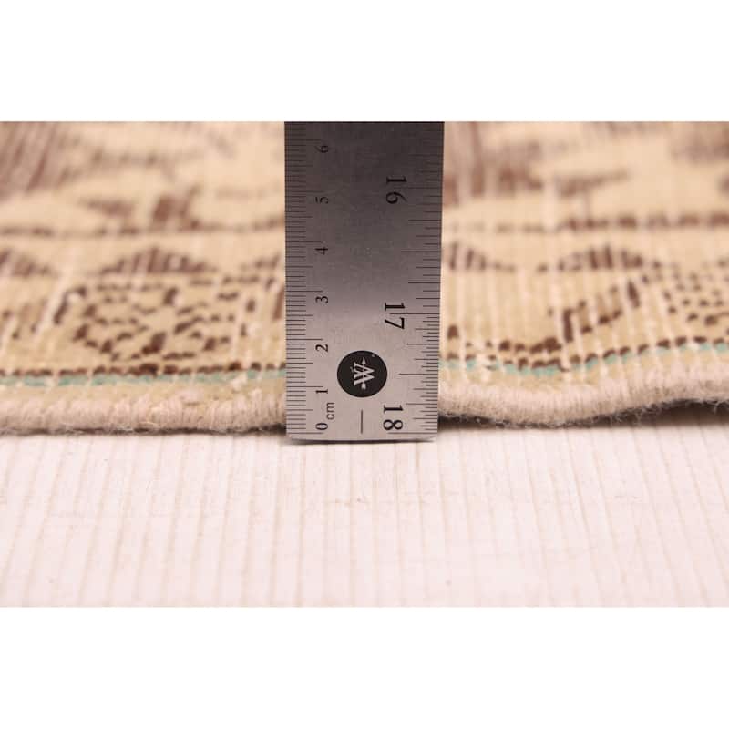 ECARPETGALLERY Hand-knotted Antalya Vintage Beige Wool Rug - 7'7 x 10'4