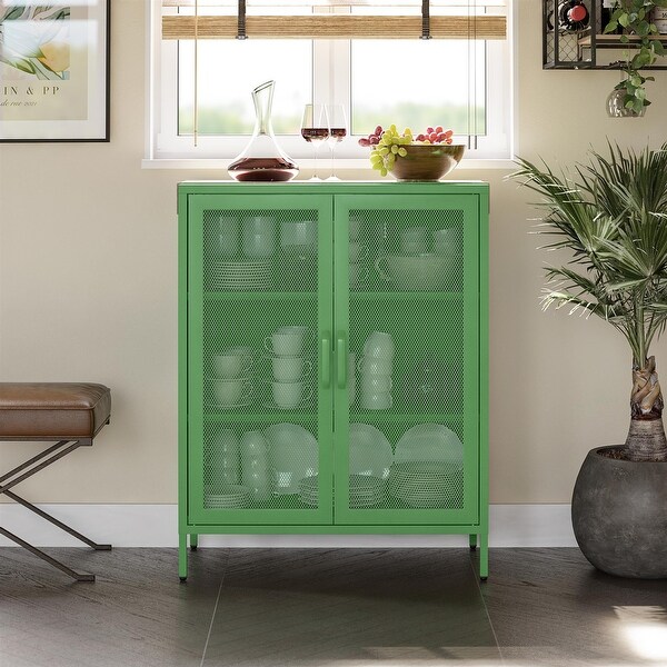 The Novogratz Channing 2 Door Metal Accent Cabinet - Bed Bath