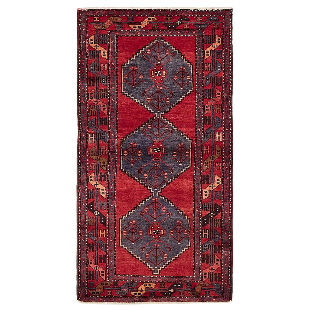 ECARPETGALLERY Hand-knotted Andelz Red Wool Rug - 3'3 x 6'4