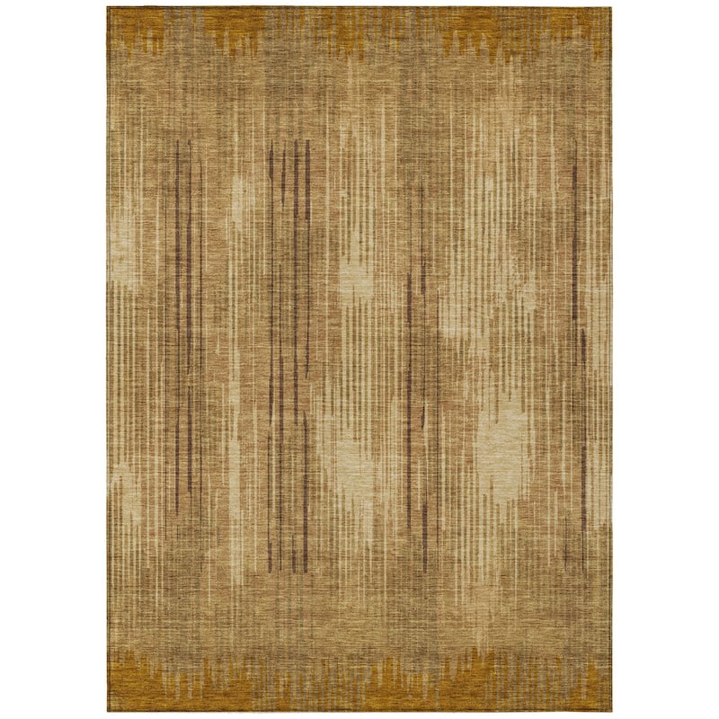 HomeRoots Striped Transitional Rectangle Outdoor Rug