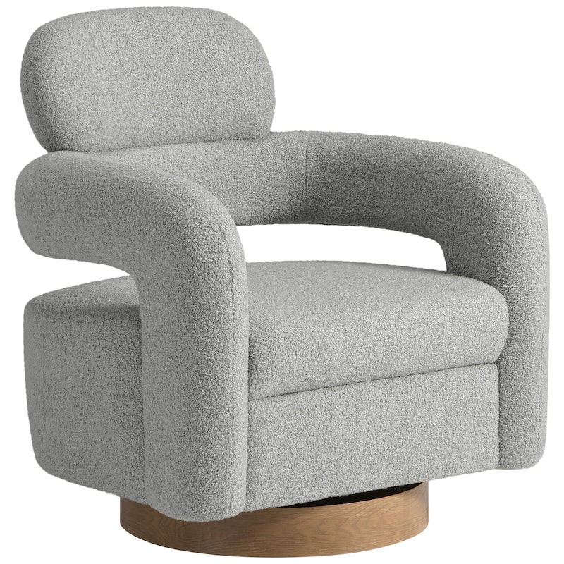 Bayville 29" Wide Sherpa Swivel Chair (Set of 2)