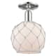 Option Polished Nickel / White Glass with White Rope
