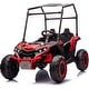 preview thumbnail 1 of 30, 2-Seater Kids Ride On Utv, 24V 4WD Electric Truck with Sun Shade Red