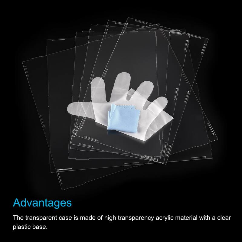 Acrylic Display Case Plastic Box Storage Box Clear Assemble Showcase
