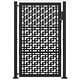 preview thumbnail 50 of 53, vidaXL Garden Gate Black 39.4x49.2" Steel Trace Design